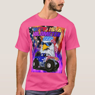 Camiseta Retrô Engraçado WTF O Que O Fck É Um Quilômetro Vi