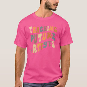 Camiseta Retrô Ensinando Futuros Artistas Professora De Vol