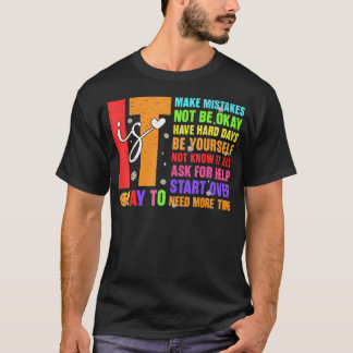 Camiseta Retro Está Bem Cometer Erros Seja Você Mesmo