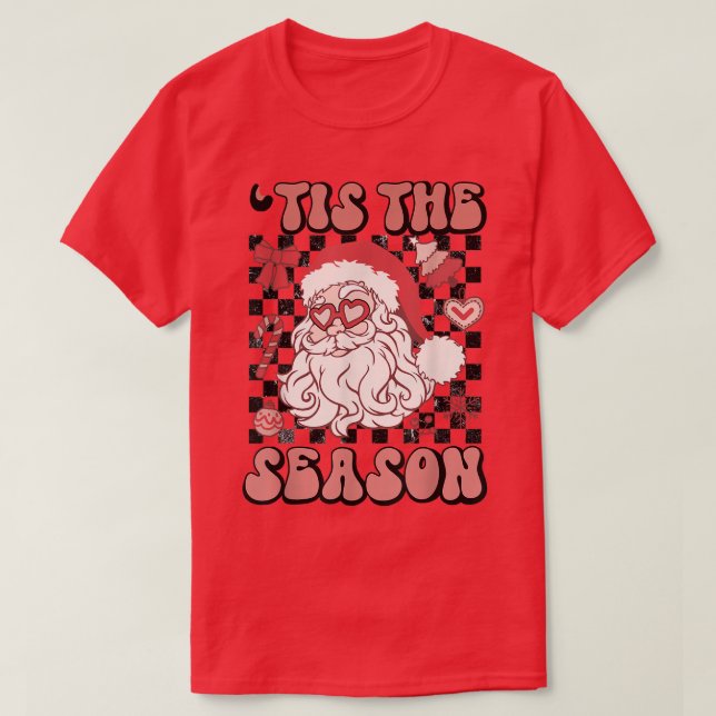 Camiseta Retro Esta É A Época Natal Do Pai Natal (Frente do Design)