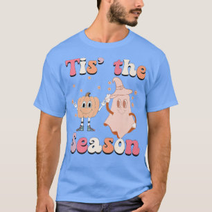 Camiseta Retro Esta É A Época Pumpkin E Ghost Halloween