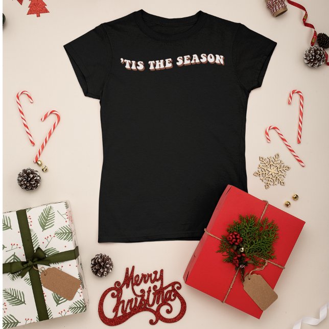 Camiseta Retro 'Esta É A Tipografia De Natal Da Estação (Criador carregado)
