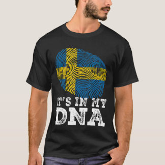 Camiseta Retro Está em Minha Suecia do Dna Sinalizador Impr
