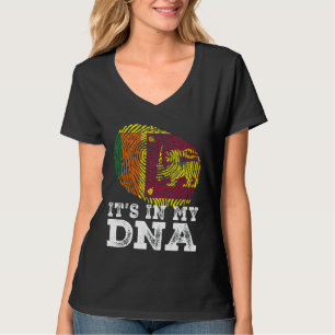 Camiseta Retro Está na Impressão Digital do Meu Dna Sri Lan