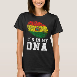 Camiseta Retro Está no Meu Dna Bolivia Flag Patriotic
