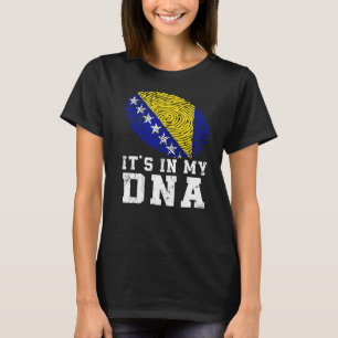 Camiseta Retro Está no Meu Dna Bósnia e Herzegovina Flag P