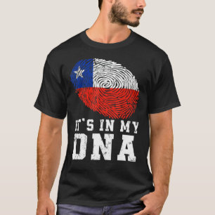 Camiseta Retro Está no Meu Dna Chile Flag Patriotic