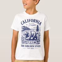 Camiseta Retro Estado Califórnia Est 1850 Costa Do