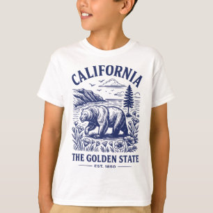 Camiseta Retro Estado Califórnia Est 1850 Costa Do