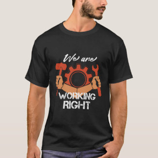 Camiseta Retro Estamos Trabalhando Direito Trabalhador Recu