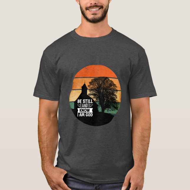 Camiseta Retro Esteja E Saiba Que Eu Sou Deus (Frente)