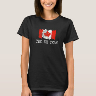 Camiseta Retro Estou No Time Eh Folha de Maple Bandeira Can