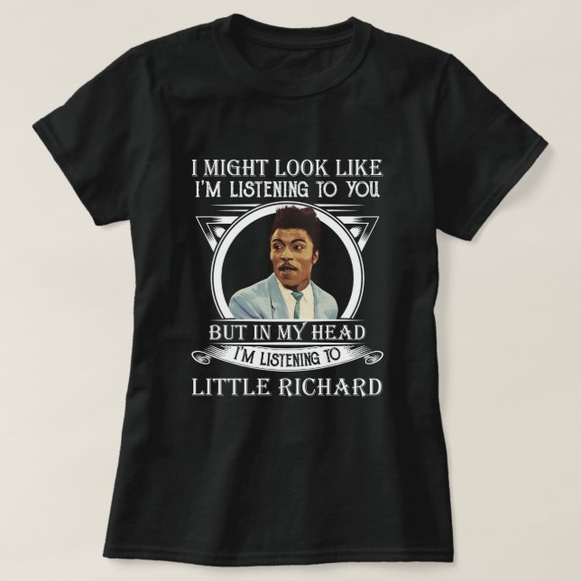Camiseta Retro, estou ouvindo o pequeno Richard Funny Gift (Frente do Design)