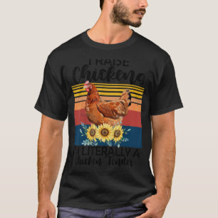 Camiseta Retro Eu Crio Galinhas Eu Sou Literalmente Um Fran
