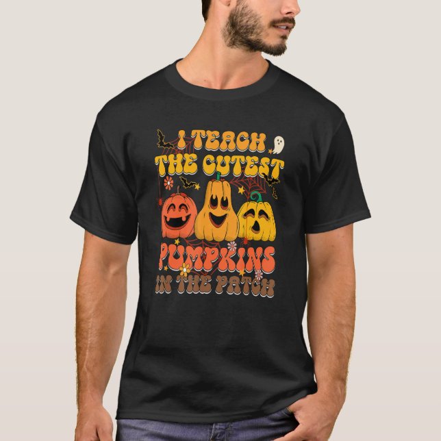 Camiseta Retro Eu Ensino As Pumpkins Mais Perto No Chá Do P (Frente)
