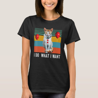 Camiseta Retro Eu Faço O Que Quero Gato Gatito