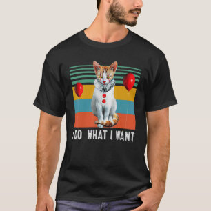 Camiseta Retro Eu Faço O Que Quero Gato Gatito
