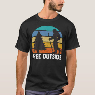 Camiseta Retro Eu Faço Xixi Fora Bigfoot Divertido Caminhad