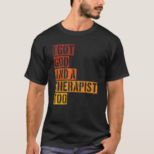 Camiseta Retro Eu Tenho Deus E Um Terapista Muito Bíblia Ve