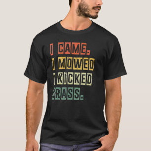 Camiseta Retro Eu Vim Eu Cortei Eu Chutei Grama Retro Vinta