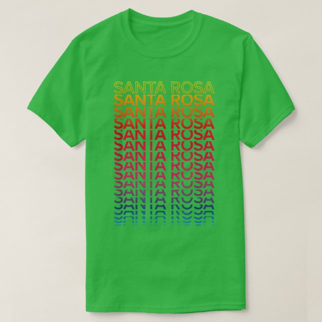 Camiseta Retro EUA Colorful City - Nostalgs Papais noeis Ro (Frente do Design)