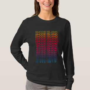 Camiseta Retro Eua Colorir State Nostalgic Rhode Island