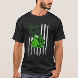 Camiseta Retro EUA Flag Boxing Shamrock Sports Rua"