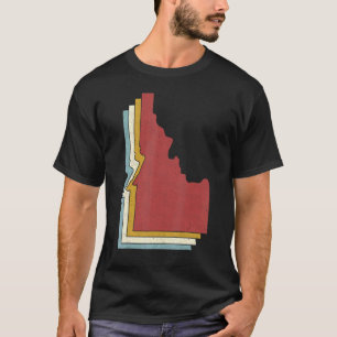 Camiseta Retro EUA State Vintage Map Idaho