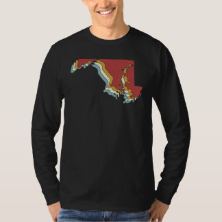 Camiseta Retro EUA State Vintage Map Maryland