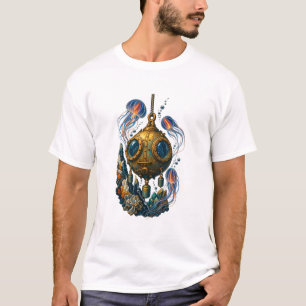 Camiseta Retro Expedição Bathysphere Abissal