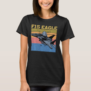 Camiseta Retro F 15 Jato Militar de Águia F15 Jato de Comba