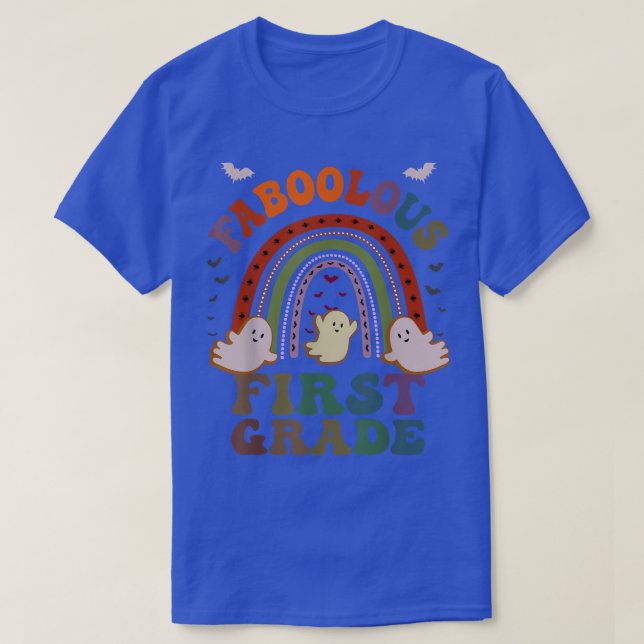 Camiseta Retro FABOOLOUS 1ST GRADE TEACHER Costume This Is  (Frente do Design)
