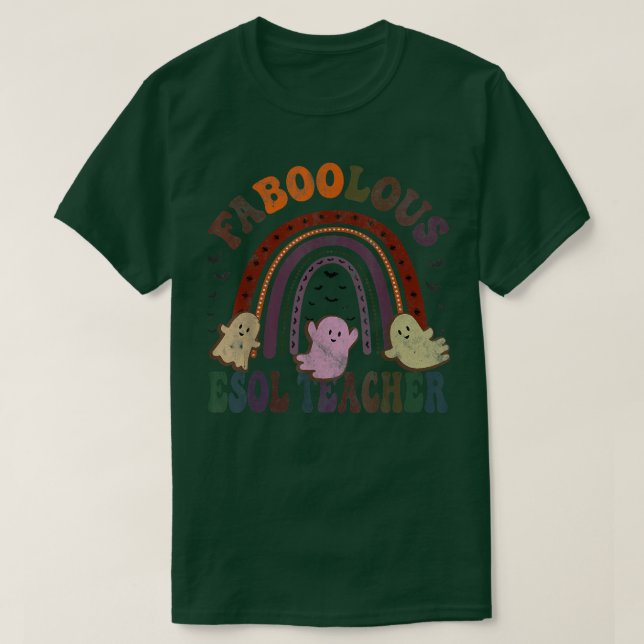 Camiseta Retro FABOOLOUS ESOL TEACHER Costume This Is My Sc (Frente do Design)