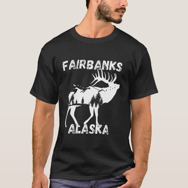 Camiseta Retro Fairbanks Alaska Roupa Souvenir (Frente)