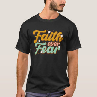 Camiseta Retro Faith Over Fear Arrow Cute Inspirational Chr