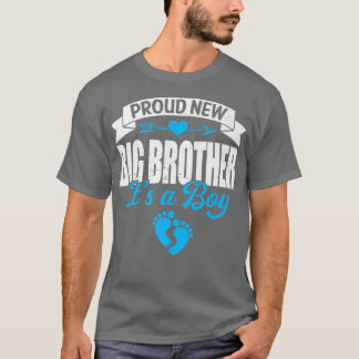 Camiseta Retro Family Proud New Big Brother It's A Boy Gend
