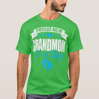 Camiseta Retro Family Proud New Grandmom It's A Boy Gender