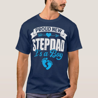 Camiseta Retro Family Proud New Stepdad It's A Boy Gender R