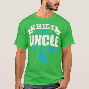 Camiseta Retro Family Proud New Uncle It's A Boy Gender Rev