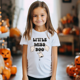 Camiseta Retro Fantasma Pequena Miss Boo Halloween
