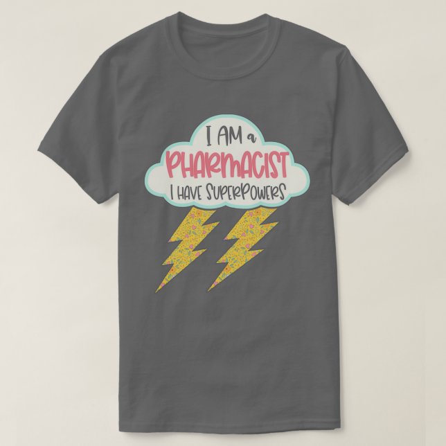 Camiseta Retro Farmacêutico Superpotências Bolt (Frente do Design)