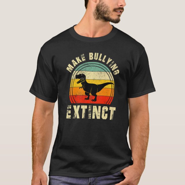 Camiseta Retro Fazer Com Que O Dinossauro Extinto De Bullyi (Frente)