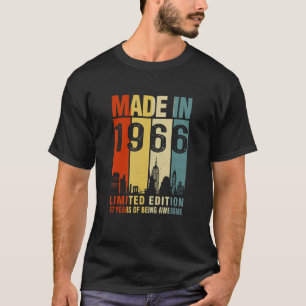 Camiseta Retro Feito Em 1966, 57 Anos De Esforço