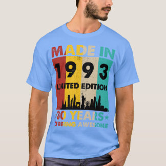 Camiseta Retro feito em 1993 Edição Limitada de 30 Anos de