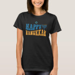 Camiseta Retro Feliz Hanukkah Chanukah Homens Judeus<br><div class="desc">Retro Feliz Hanukkah Chanukah Homens Judeus Mulheres</div>