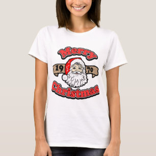 Camiseta Retro Feliz Natal 1970 Papais noeis