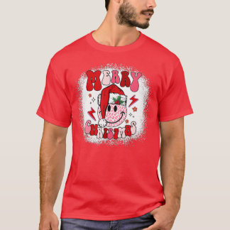 Camiseta Retrô Feliz Natal Feliz Papai Noel Face Holi
