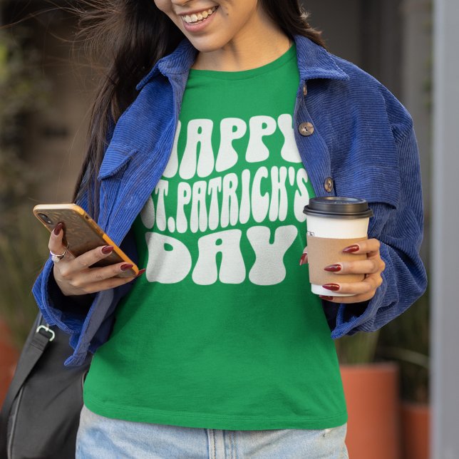 Camiseta Retro Feliz Rua. Dia das Mulheres de Patrick (Criador carregado)