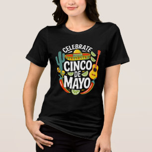 Camiseta Retro Festa Celebre Cinco De Mayo