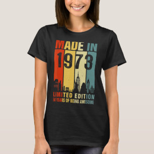 Camiseta Retrô Fez Em 1973 50 Anos De Ser Incrível